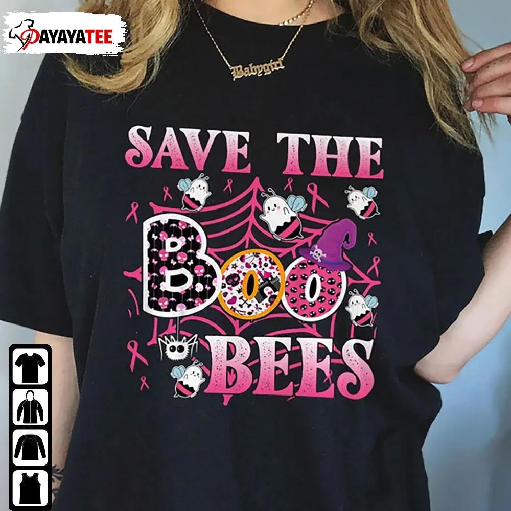 Save The Boo Bees Halloween Cancer Shirt Breast Cancer - Ingenious Gifts Your Whole Family