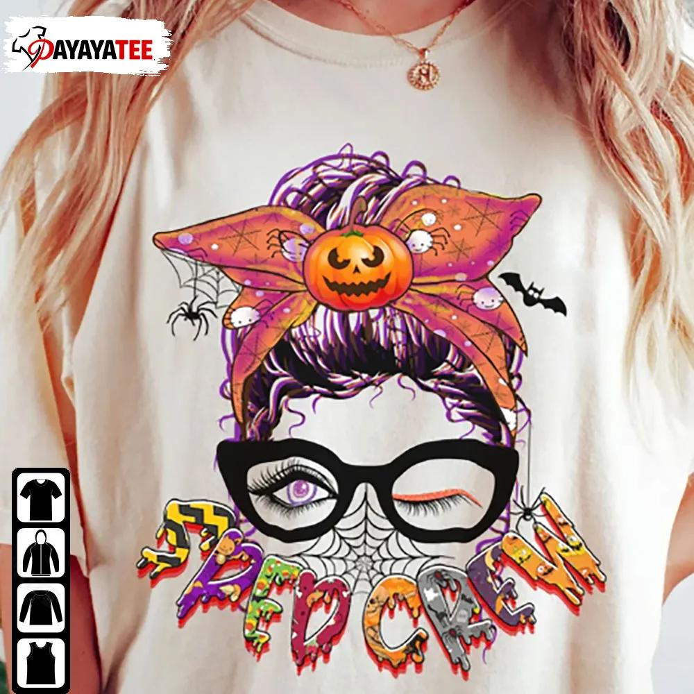 Sped Crew Halloween Shirt Messy Bun Special Education Teacher - Ingenious Gifts Your Whole Family