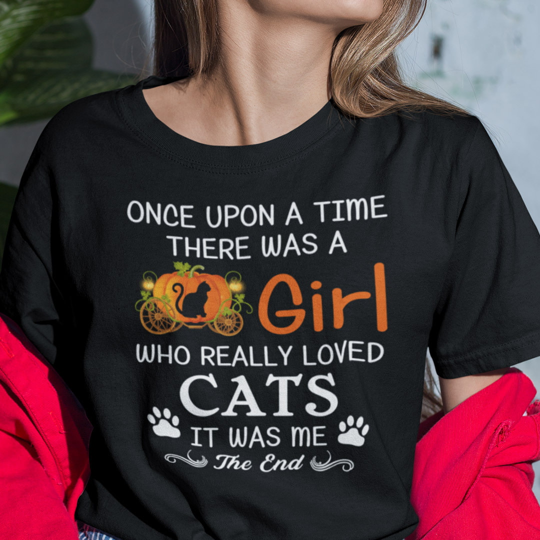 There Was A Girl Who Really Loved Cats Shirt Halloween