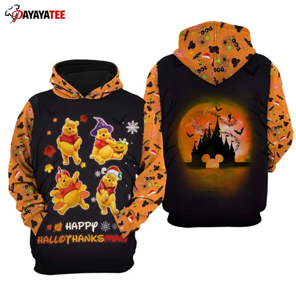 Winnie The Pooh Hallothankmas Disney 3D Hoodie Unisex - Ingenious Gifts Your Whole Family