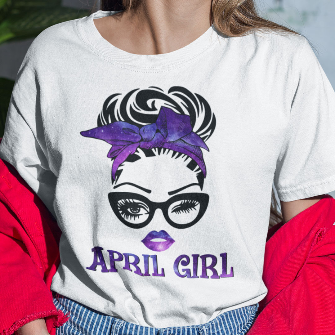 April Birthday Girl T Shirt