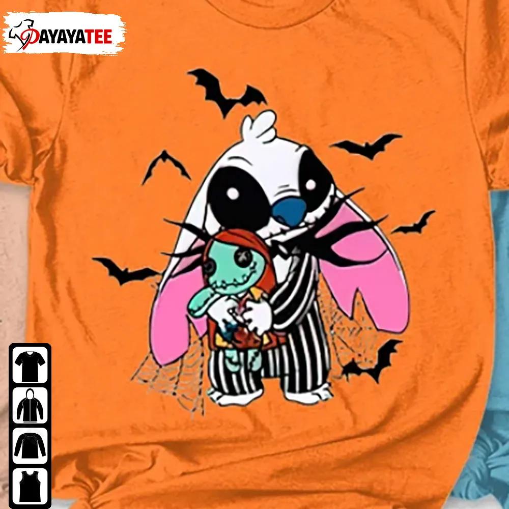 Beetle Juice Stitch Hallowwen Shirt Disney Horror Movie Characters - Ingenious Gifts Your Whole Family