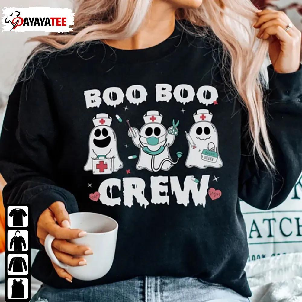 Boo Boo Crew Sweatshirt Crna Halloween Nurse Unisex - Ingenious Gifts Your Whole Family