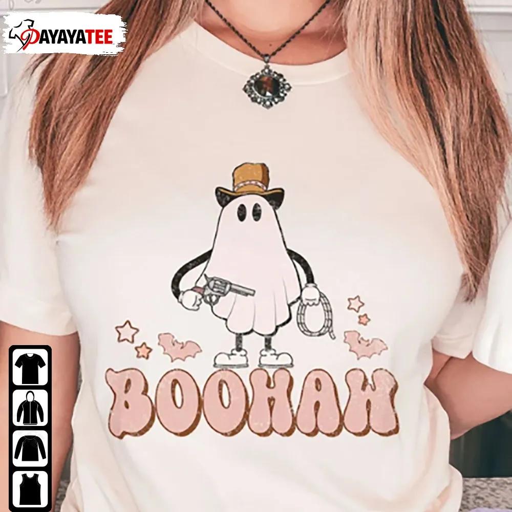 Boo Haw Halloween Shirt Cowboy Baby Western Fall Cute Ghost Boo - Ingenious Gifts Your Whole Family