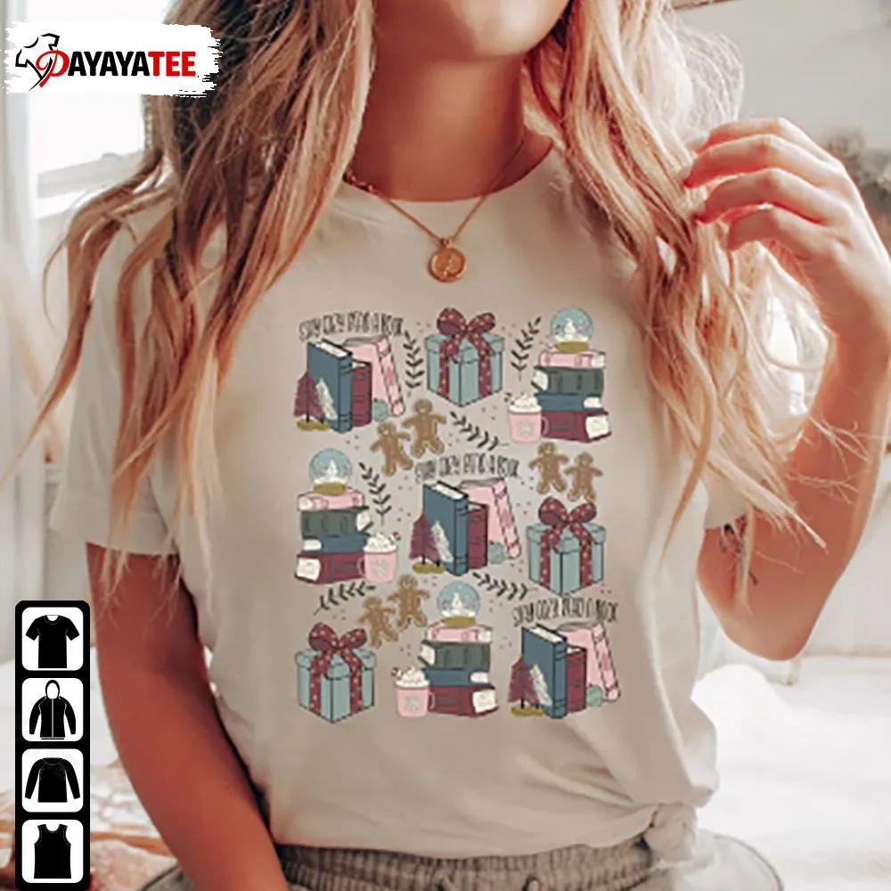 Book A Very Bookish Christmas Collage Shirt Christmas Party Gift - Ingenious Gifts Your Whole Family