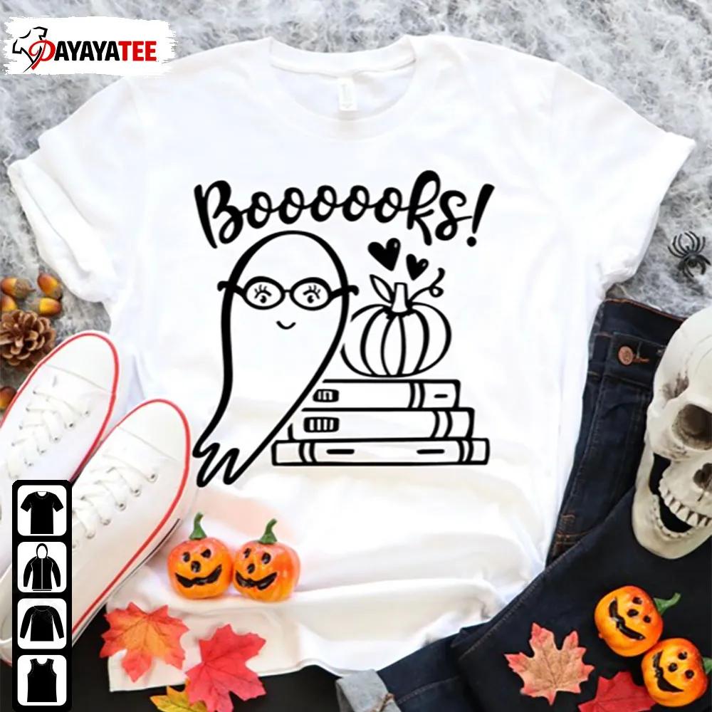 Booooks Funny Ghost Books Girls Boys Halloween Teacher Shirt - Ingenious Gifts Your Whole Family