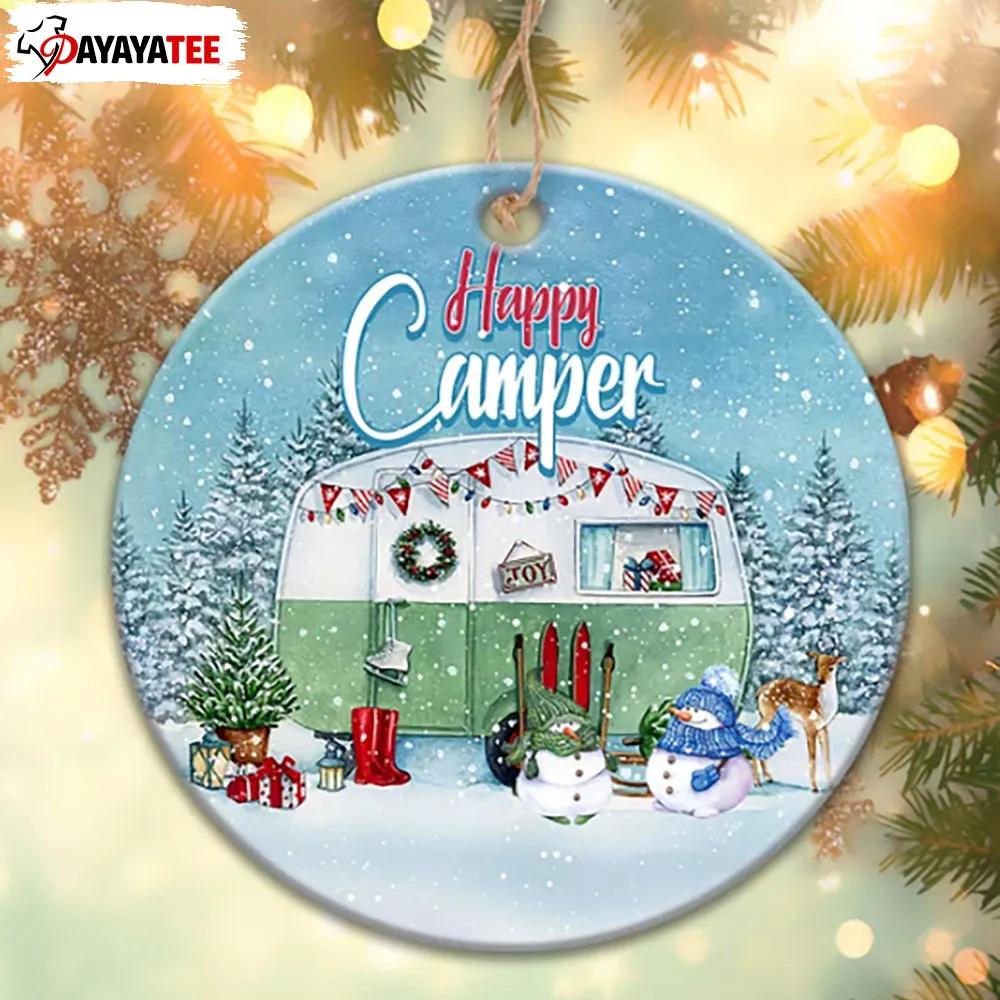 Christmas Happy Camper Ornament Snowman Couple Winter Scene - Ingenious Gifts Your Whole Family