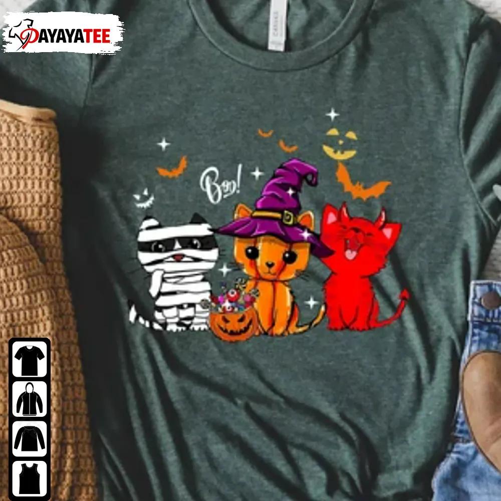 Cute Cat Pumpkin Halloween Shirt Jack O Lanter Unisex - Ingenious Gifts Your Whole Family