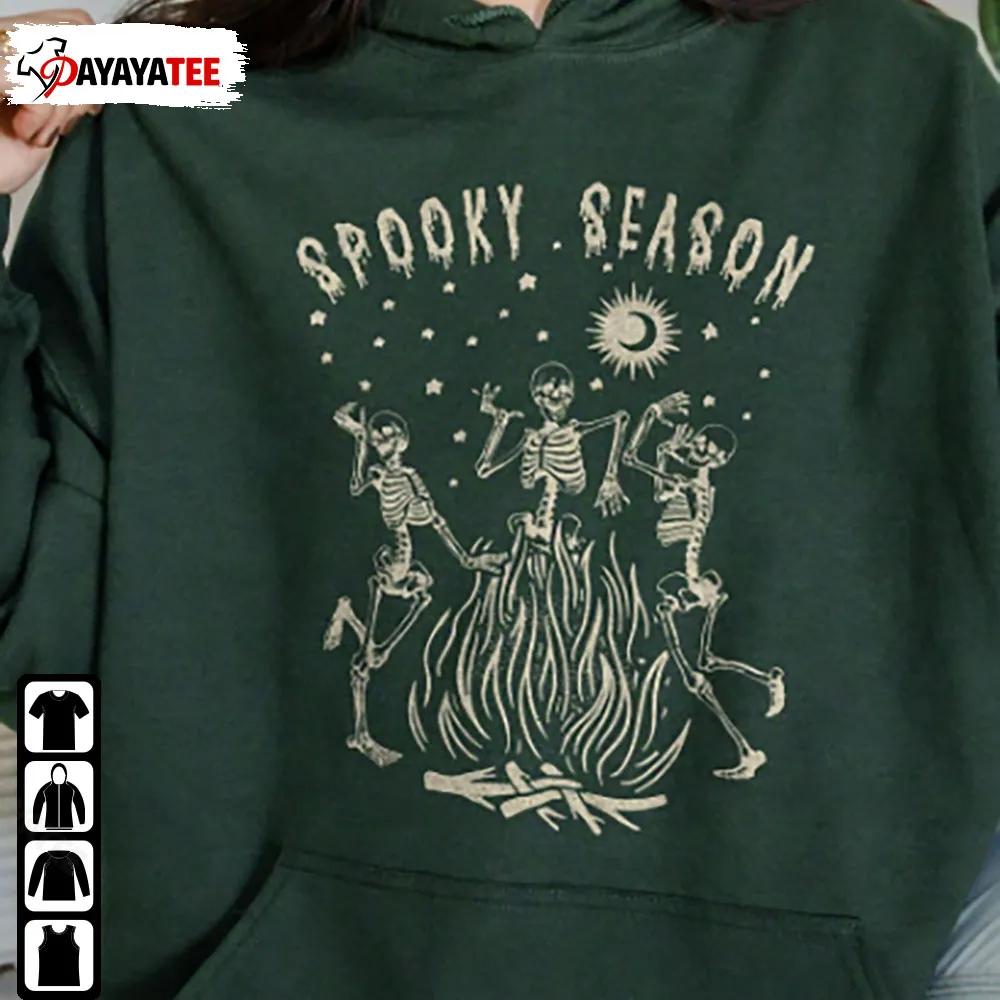 Dancing Skeletons Spooky Season Shirt Horror Halloween Sweatshirt - Ingenious Gifts Your Whole Family