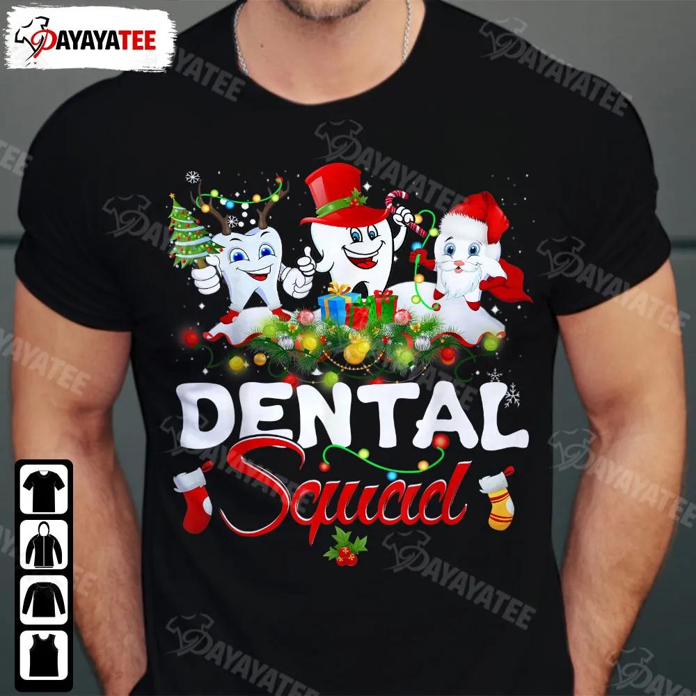 Dental Squad Dentist Christmas Shirt Funny Dental With A Santa Hat Christmas Tree - Ingenious Gifts Your Whole Family