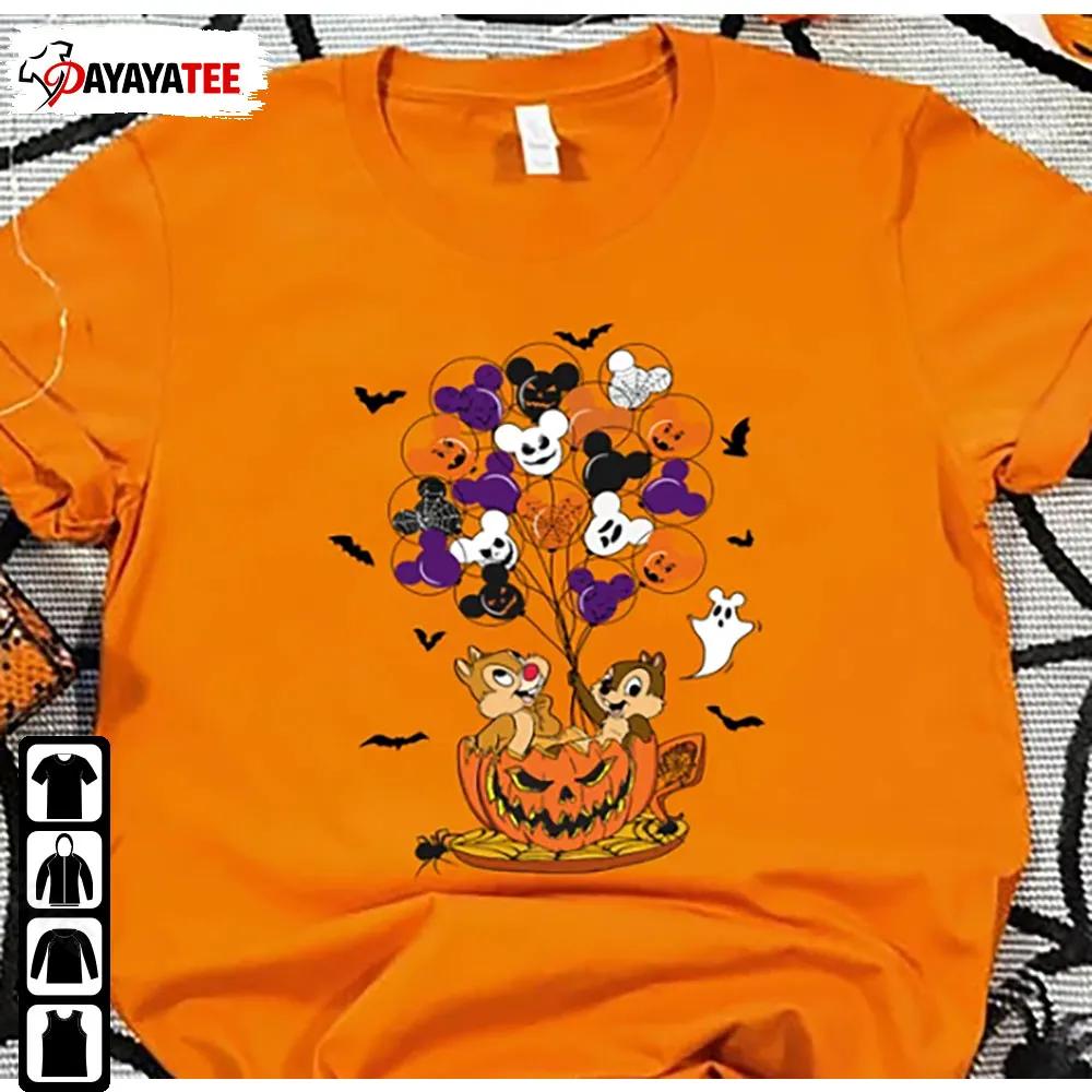 Disney Teacup Halloween Shirt Chip Dale Pumpkin Balloon - Ingenious Gifts Your Whole Family