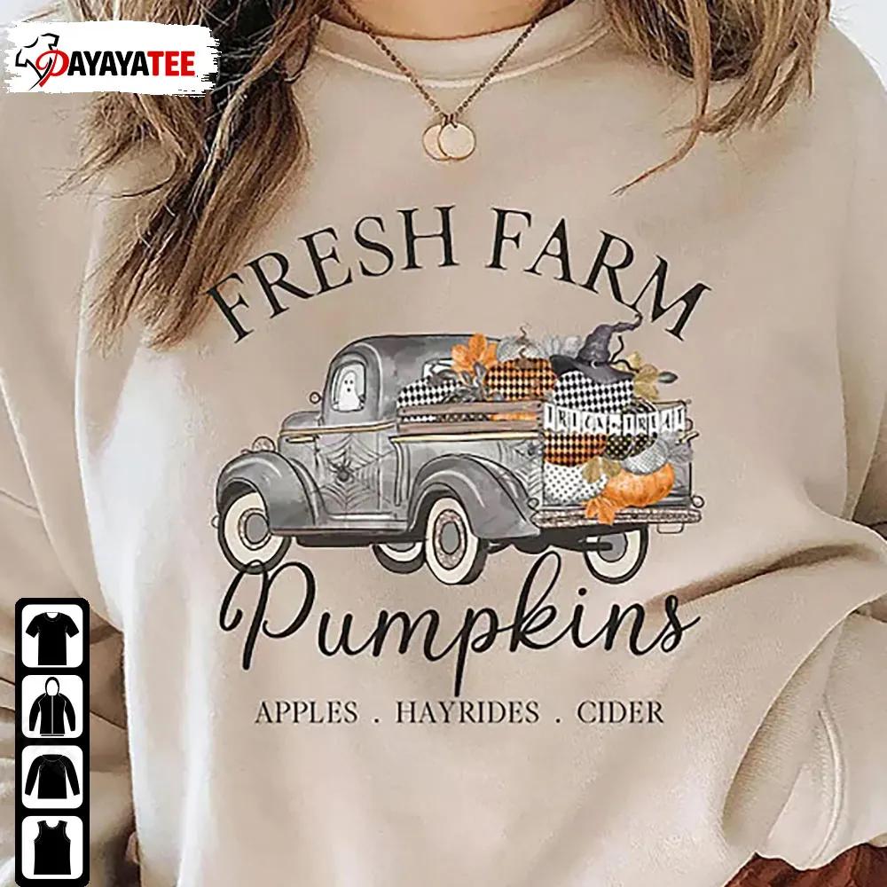Fresh Farm Pumpkins Sweatshirt Thanksgiving Halloween - Ingenious Gifts Your Whole Family