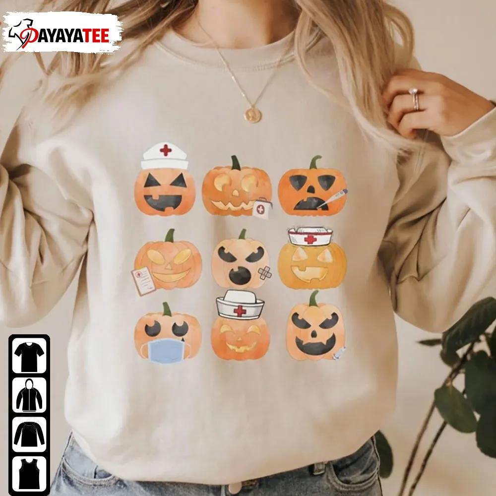 Funny Crna Halloween Sweatshirt Pediatric Nurse Pumpkin Unisex - Ingenious Gifts Your Whole Family