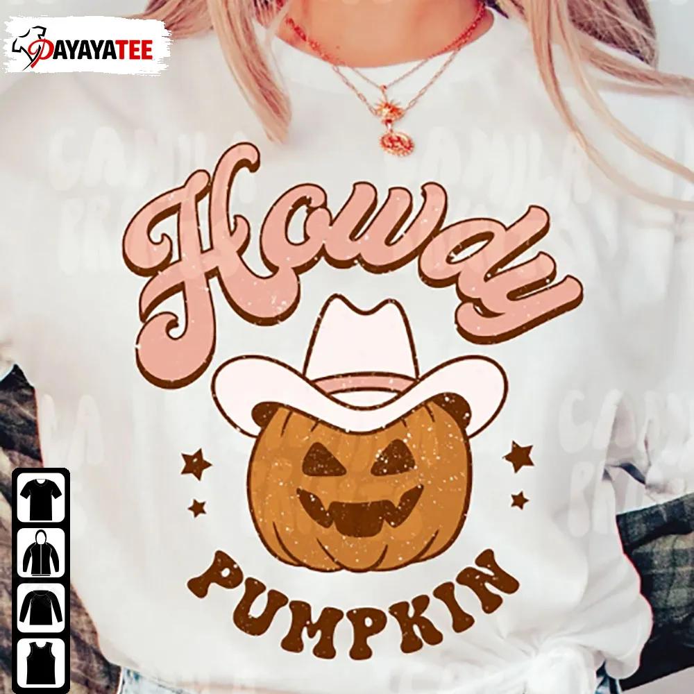 Groovy Howdy Pumpkin Halloween Shirt - Ingenious Gifts Your Whole Family