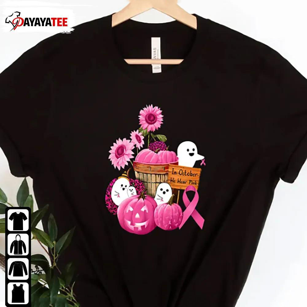 Halloween Cancer Awareness Shirt In October We Wear Pink Breast Cancer - Ingenious Gifts Your Whole Family