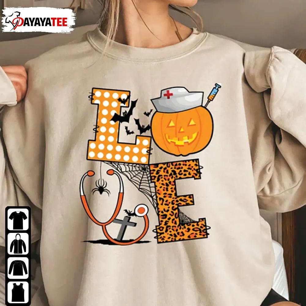 Halloween Crna Nurse Sweatshirt Boo Boo Crew Stethoscope Pumpkin Unisex - Ingenious Gifts Your Whole Family