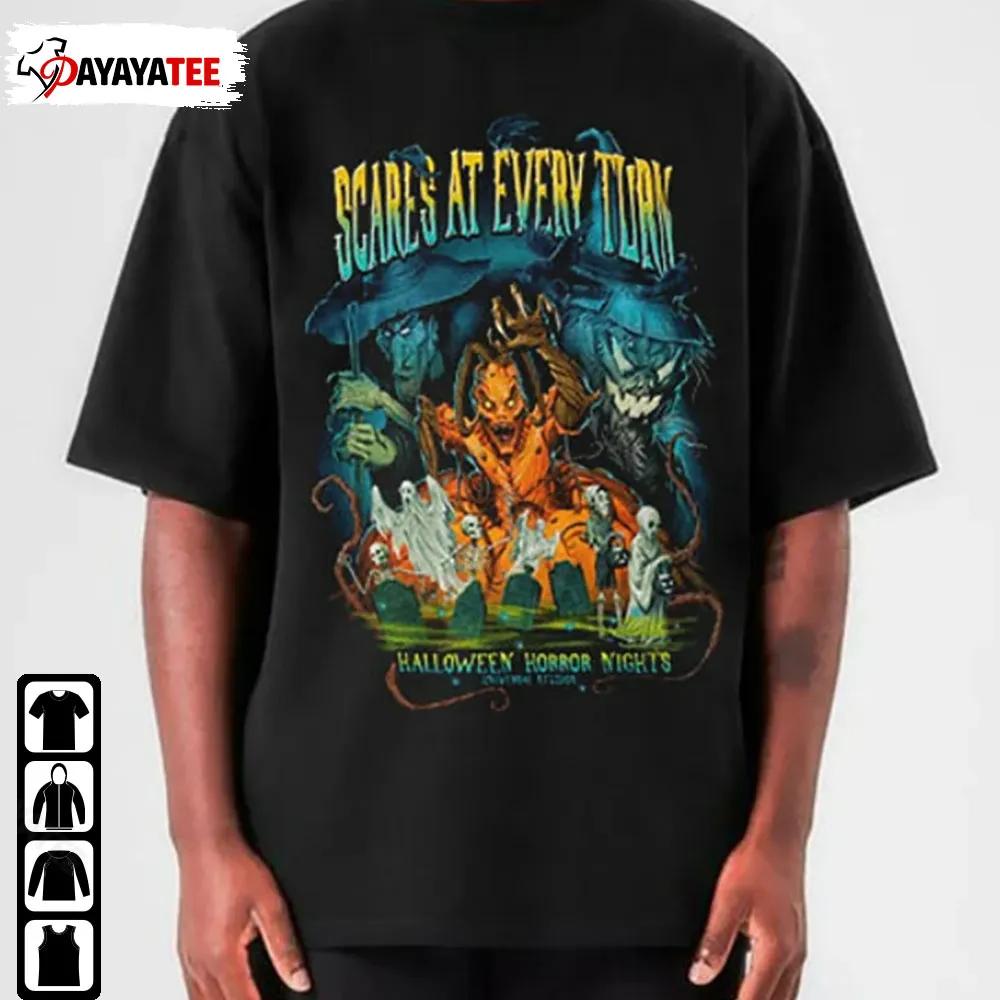 Halloween Horror Nights 2022 Scare Zone Shirt Scare At Every Turn Unisex - Ingenious Gifts Your Whole Family