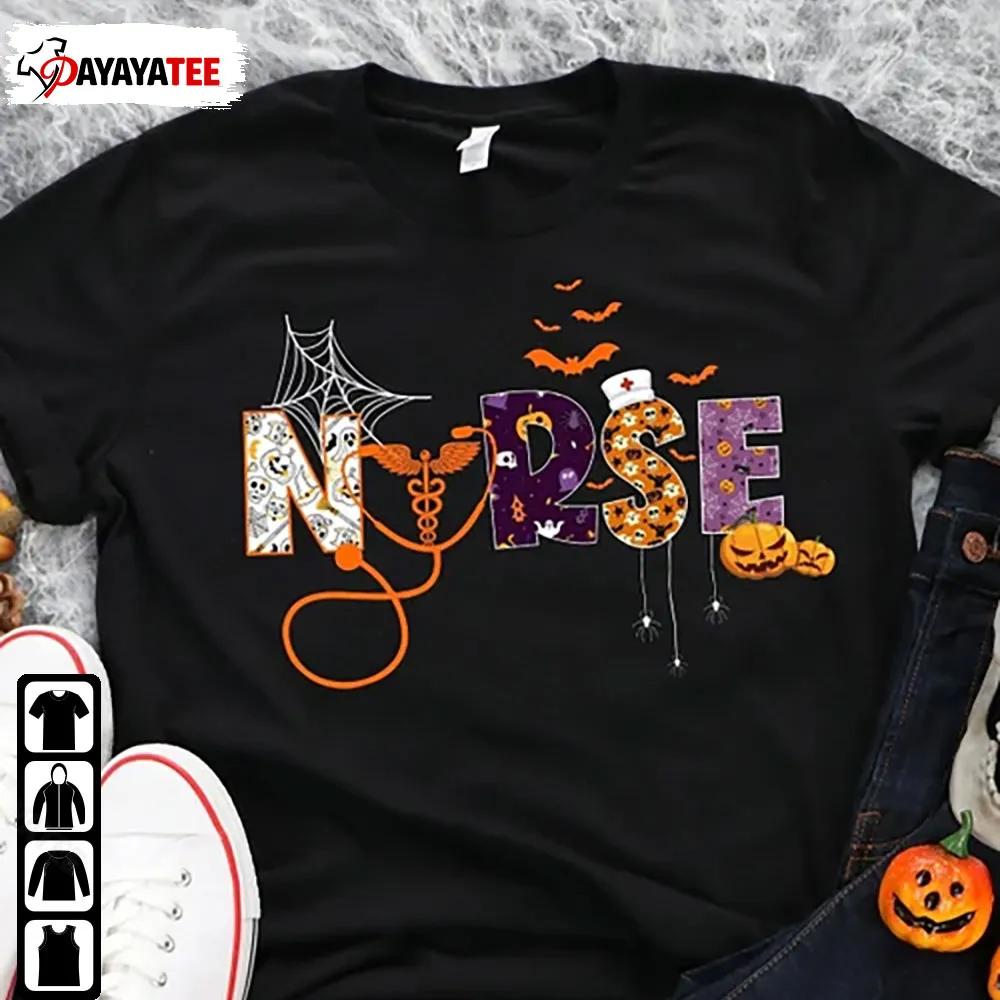 Halloween Nurse Shirt Nursing Pumpkin Bat Unisex Gift - Ingenious Gifts Your Whole Family