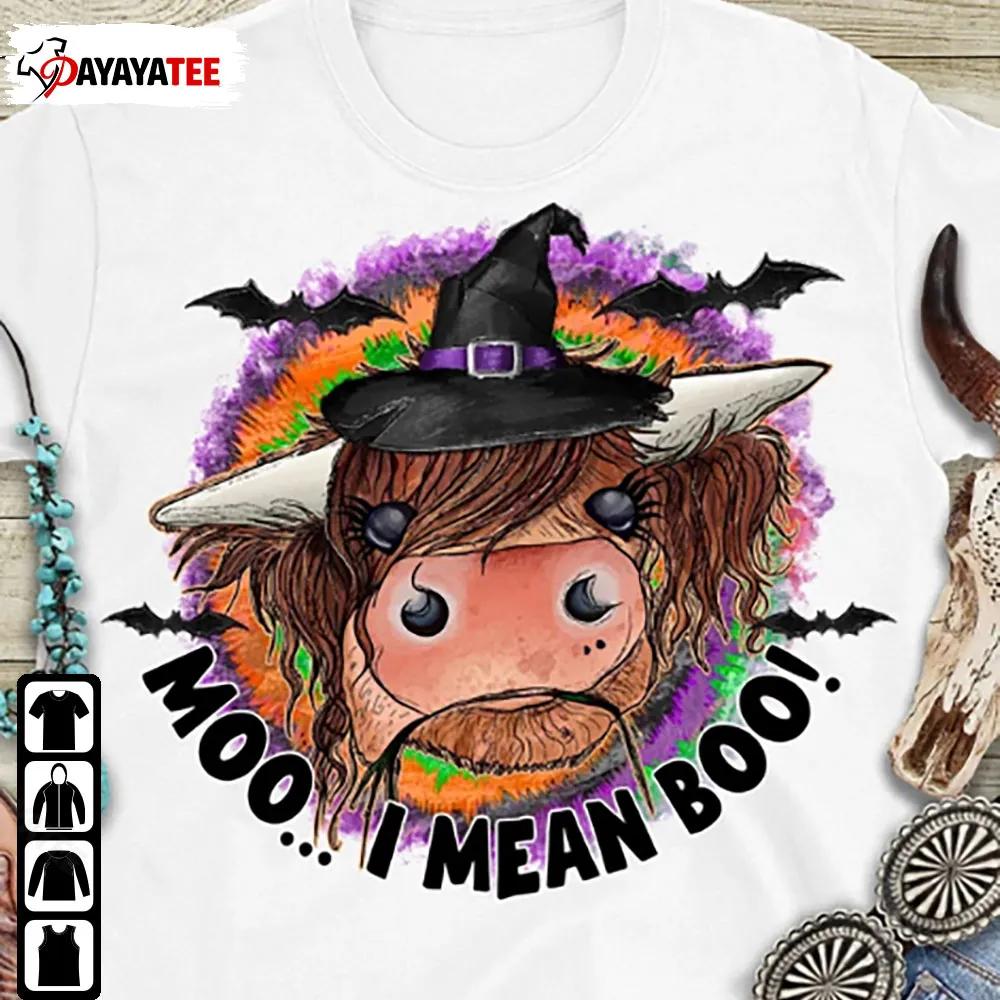 Moo I Mean Boo Shirt Funny Halloween Cow Haw Gift - Ingenious Gifts Your Whole Family