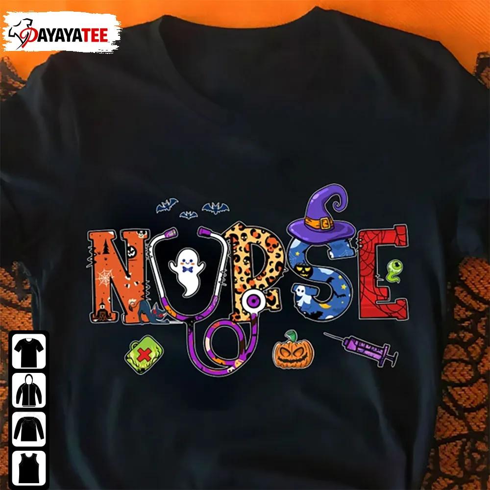 Nurse Halloween Shirt Healthcare Worker Witch Broom Unisex - Ingenious Gifts Your Whole Family