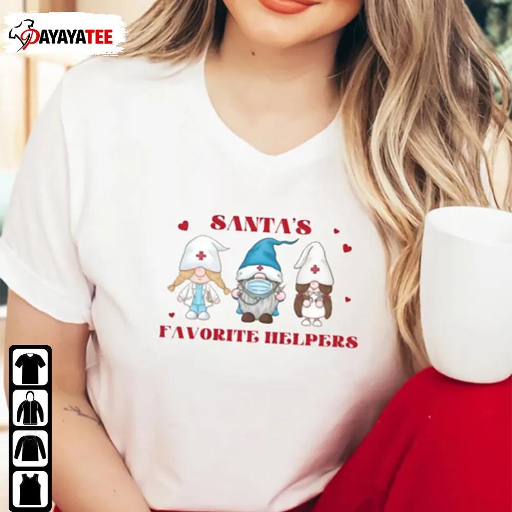 Nurse Squad Christmas Santas Favorite Helper Shirt Gift Ideas For Nurse - Ingenious Gifts Your Whole Family