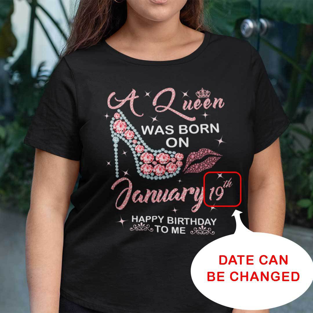 Personalized A Queen Was Born On January Shirt