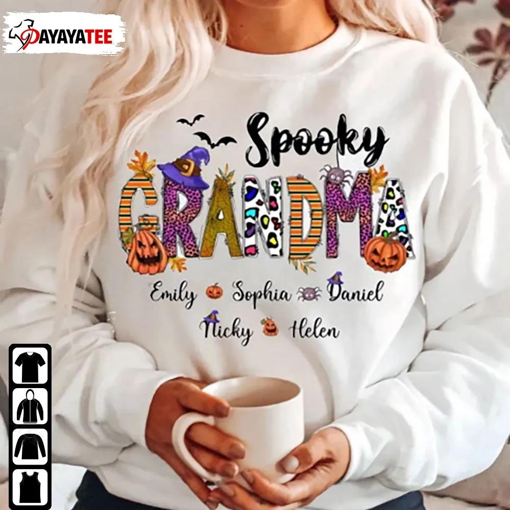Personalized One Spooky Grandma Sweatshirt Halloween Pumpkin - Ingenious Gifts Your Whole Family