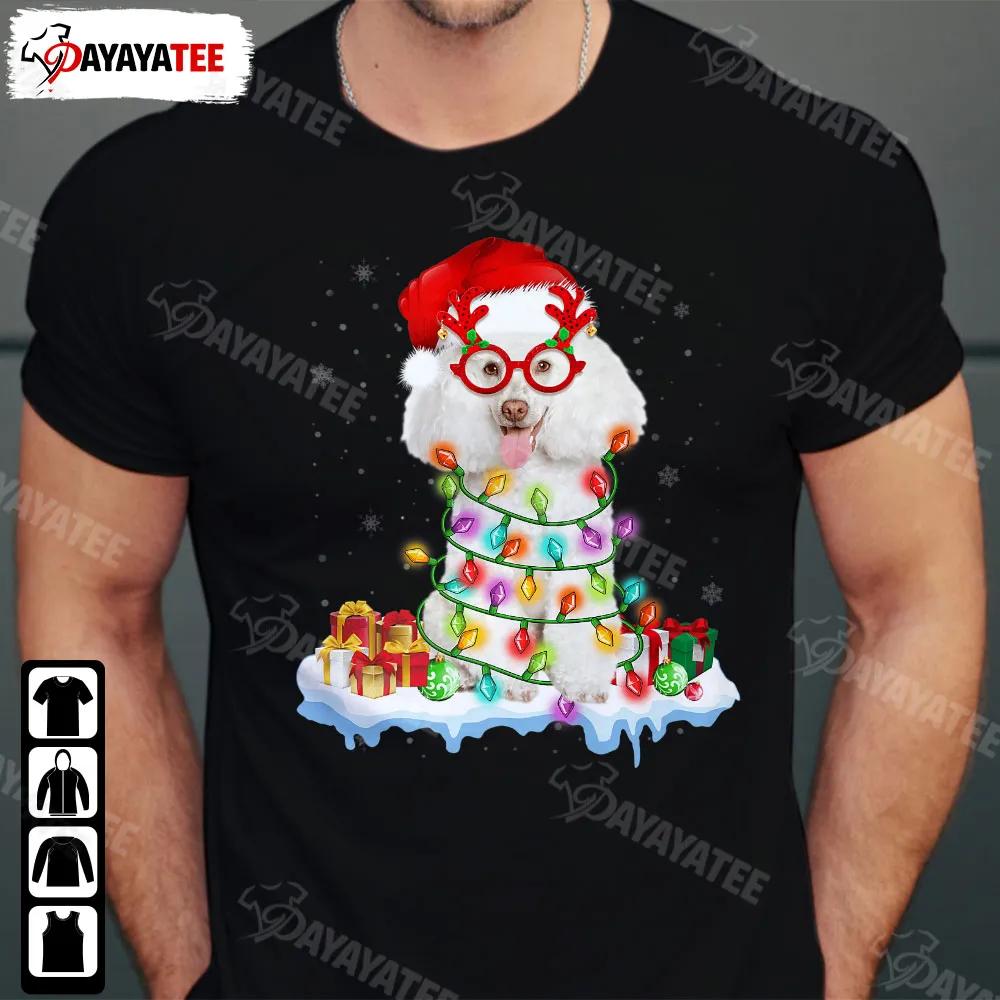 Poodle Christmas Led Lights Shirt Funny Poodle Dog Xmas Outfit For Xmas Parties - Ingenious Gifts Your Whole Family