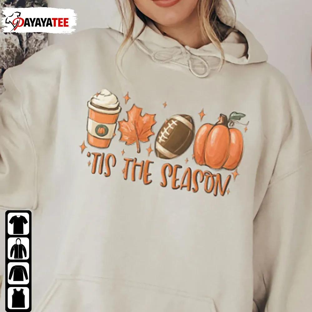Pumpkin Spice Hoodie Trendy Fall Football Coffee Lover - Ingenious Gifts Your Whole Family