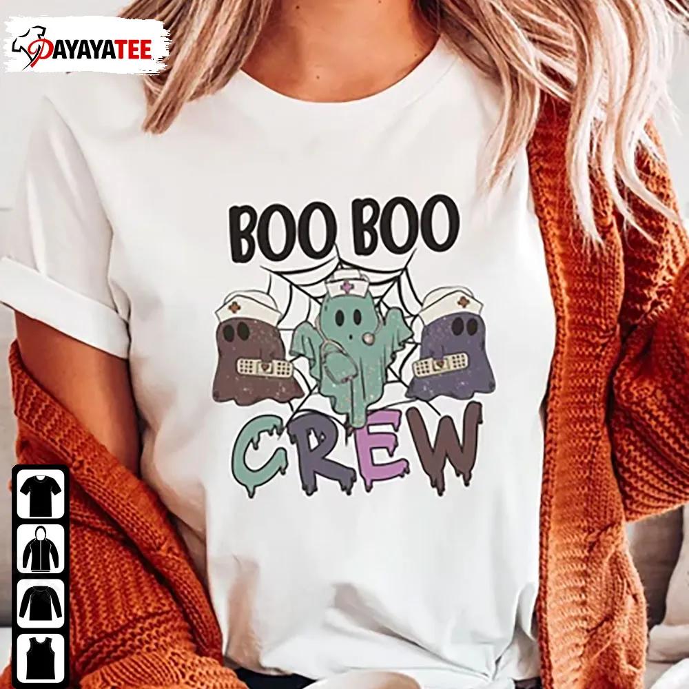 Retro Halloween Nurse Shirt Boo Boo Crew Ghost Spooky Season - Ingenious Gifts Your Whole Family