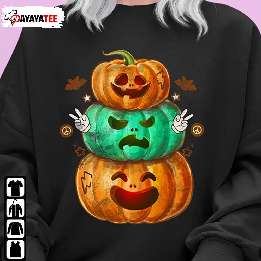 Retro Halloween Pumpkin Colors Shirt Vintage Thanksgiving - Ingenious Gifts Your Whole Family