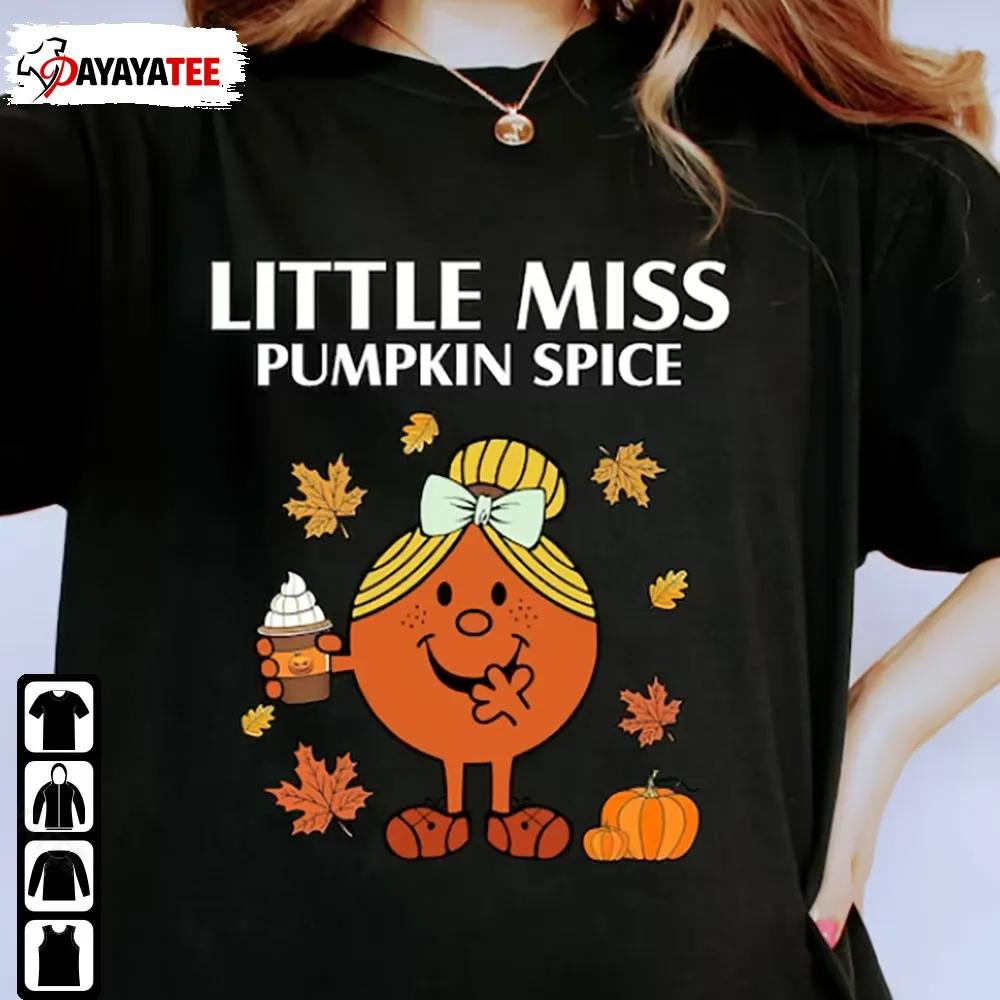 Retro Little Miss Halloween Pumpkin Spice Shirt Fall Merch Gift - Ingenious Gifts Your Whole Family