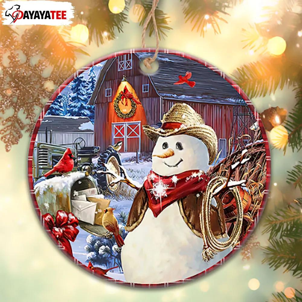 Snowflakes Are Kisses From Heaven Ornament Snowman Cardinal Christmas - Ingenious Gifts Your Whole Family
