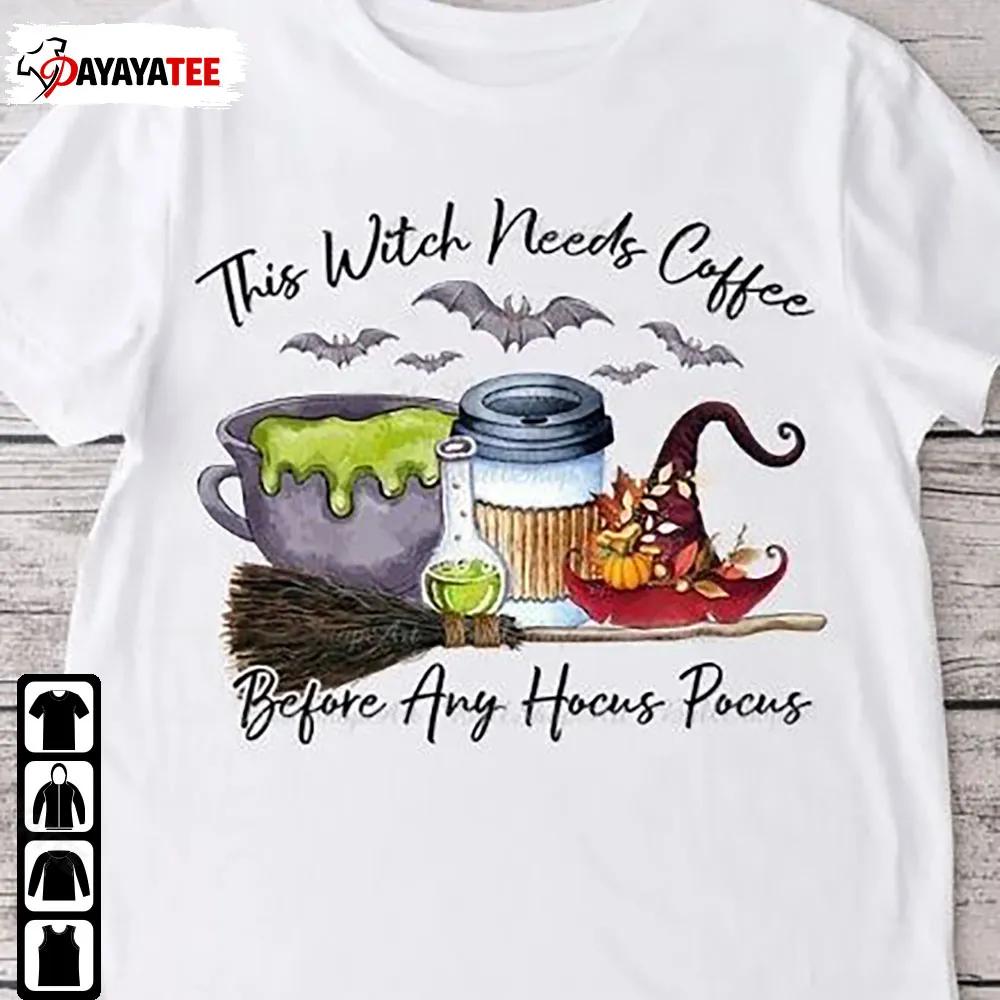 This Witch Needs Coffee Tshirt Halloween Boho Witch Shirt - Ingenious Gifts Your Whole Family