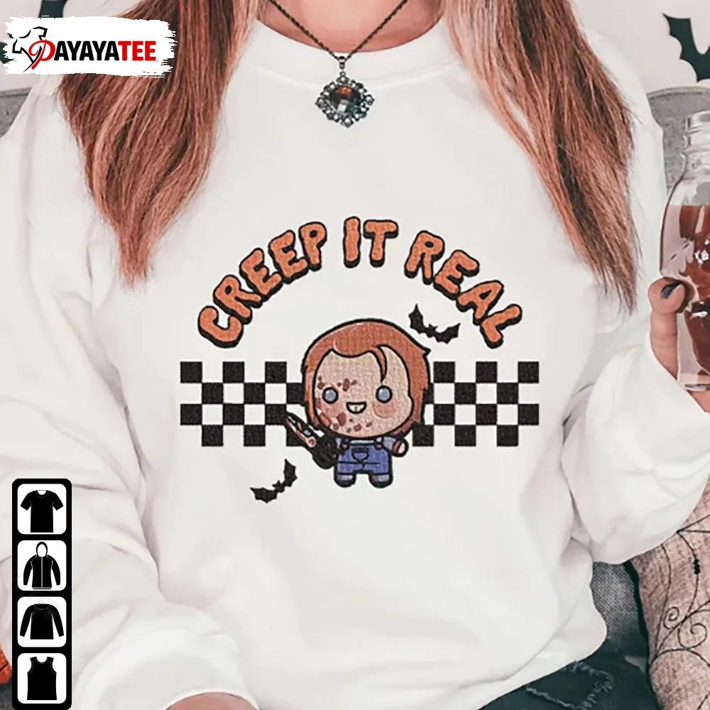 Vintage Horror Movie Character Creep It Real Shirt Halloween Horror Night Sweatshirt - Ingenious Gifts Your Whole Family