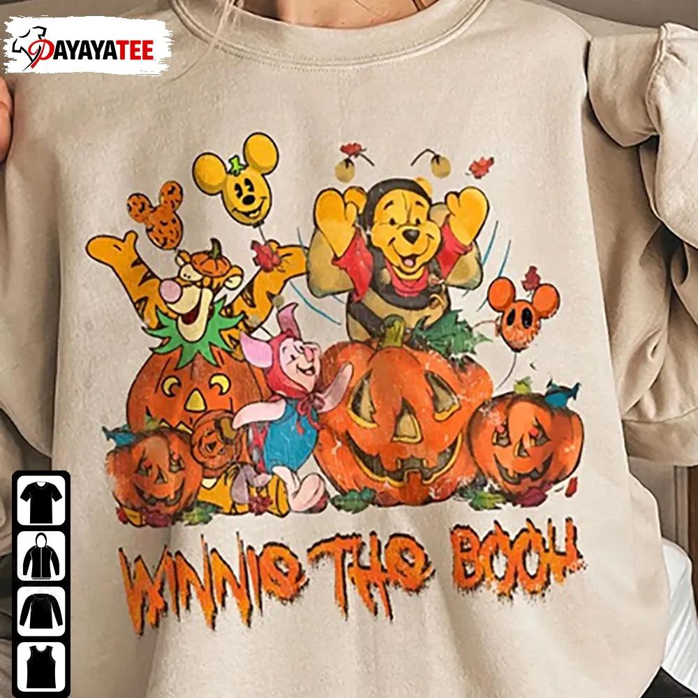 Vintage Winnie The Pooh Halloween Shirt Disney Pumpkin Party Hoodie - Ingenious Gifts Your Whole Family