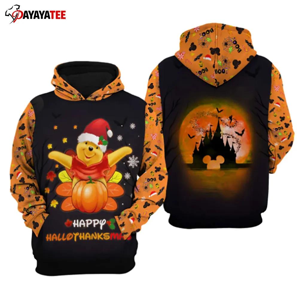 Winnie The Pooh Hallothankmas Disney 3D Hoodie Gift - Ingenious Gifts Your Whole Family