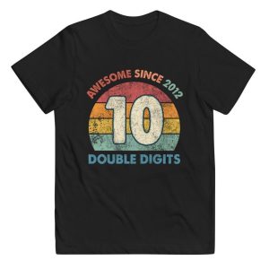 10th Birthday Shirt, Awesome Since 2012, Double Digits