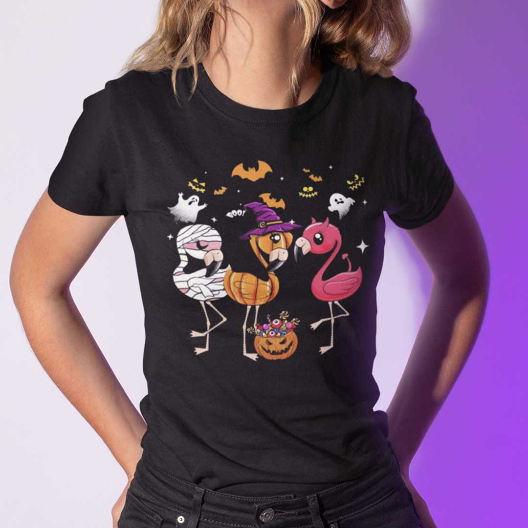 Halloween Flamingo T Shirt I Love Flamingo