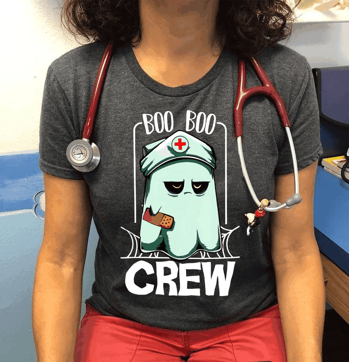 Halloween Nurse Shirt Boo Boo Crew Ghost Nurse