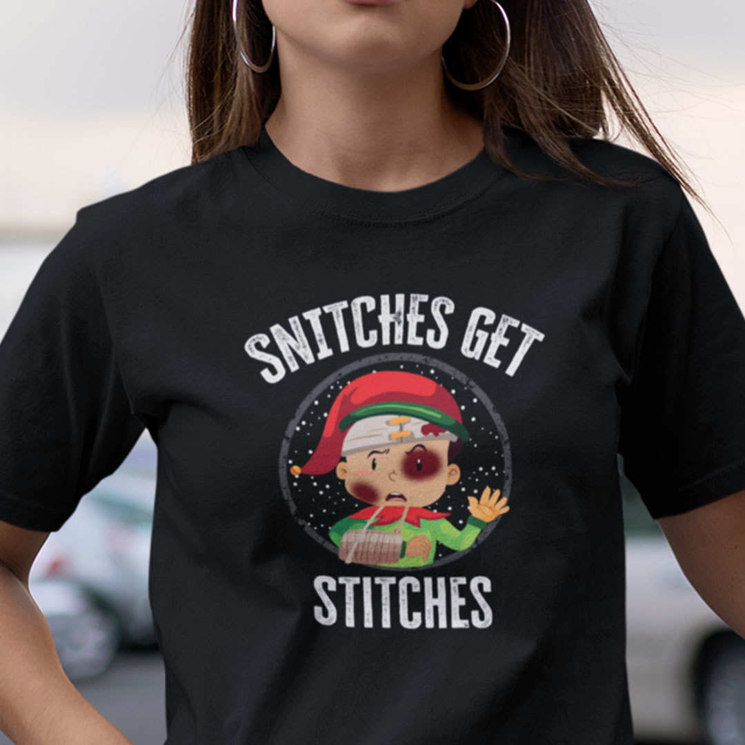 Snitches Get Stitches Elf Shirt Christmas Shirt