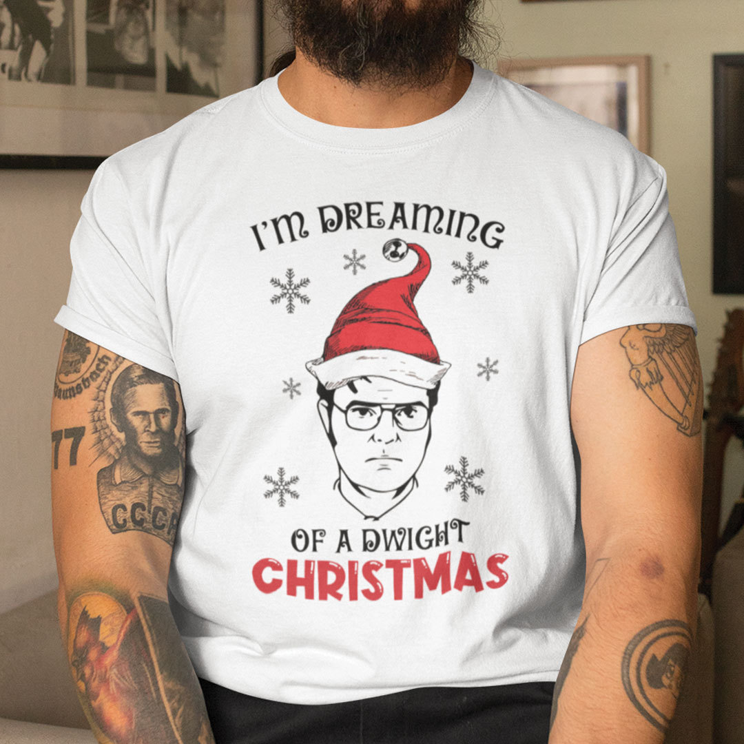 Im Dreaming Of A Dwight Christmas Shirt Merry And Dwight T-shirt