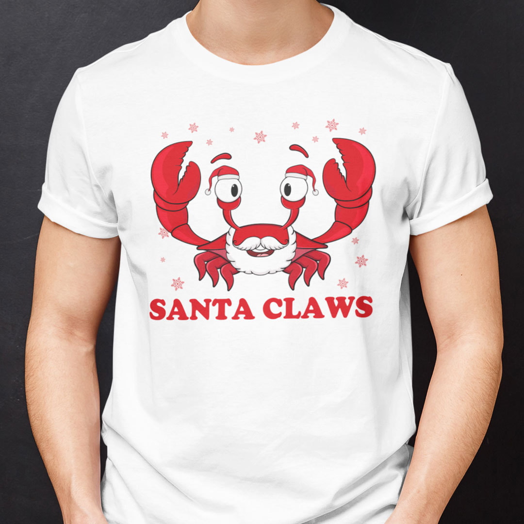 Santa Claws Christmas Crab Shirt