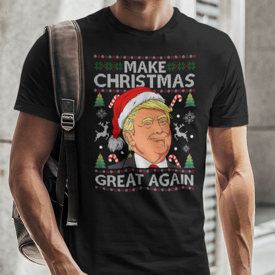 Make Christmas Great Again Trump In Santa Hat Shirt