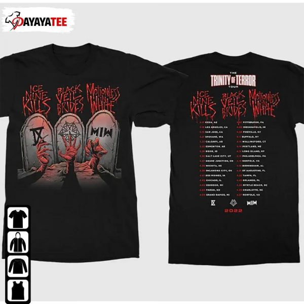 The Trinity Of Terror Tour Shirt Halloween Ice Nice Kills Motionless In White - Ingenious Gifts Your Whole Family