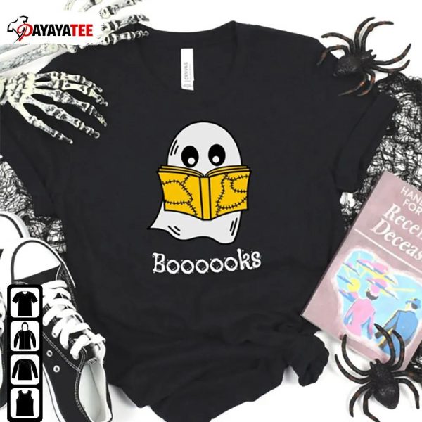 Booooks Ghost Books Funny Halloween Spooky Season Shirt Gift For Librarian Book Lover - Ingenious Gifts Your Whole Family
