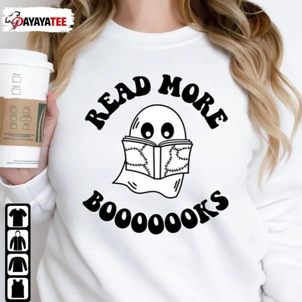 Read More Booooks Ghost Books Librarian Halloween Shirt - Ingenious Gifts Your Whole Family