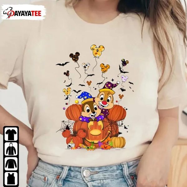 Disney Teacup Halloween Shirt Chip And Dale Pumpkin Balloon - Ingenious Gifts Your Whole Family