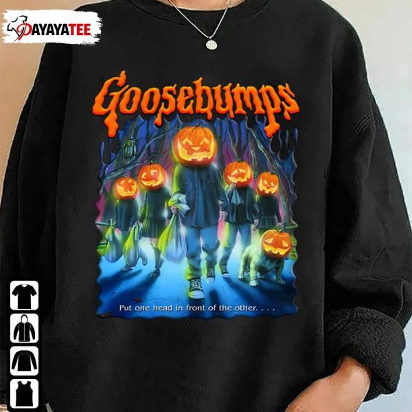 Goosebumps Pumpkin Ghost Crewneck Sweatshirt Shirt Horror Movie - Ingenious Gifts Your Whole Family