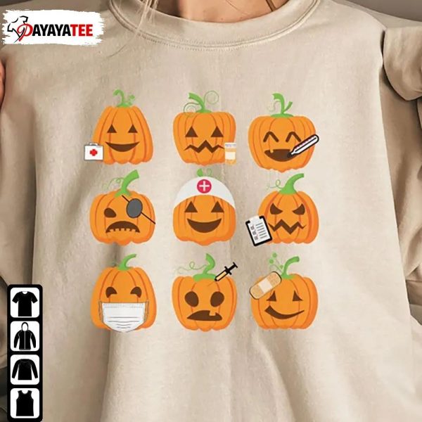 Crna Halloween Nurse Sweatshirt Happy Pumpkins Rna Rn Sick Hospital - Ingenious Gifts Your Whole Family